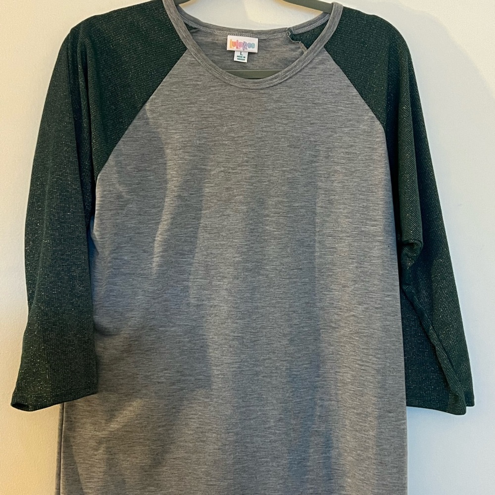 Large Randy - forest green and gold sleeve